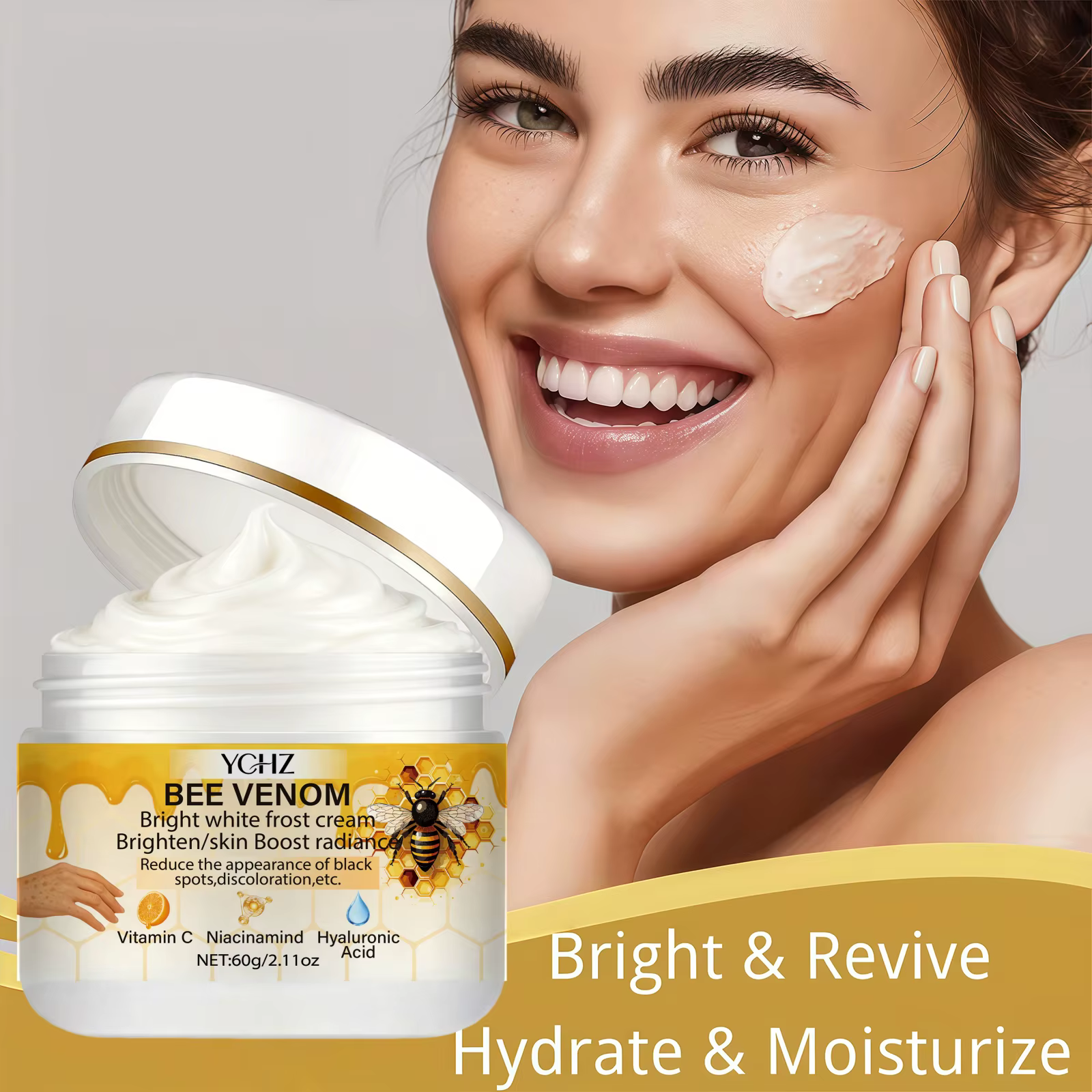 Crème éclaircissante au venin d'abeille