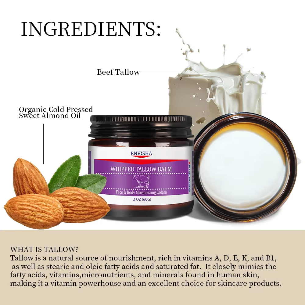 Crème pour le visage Anti-rides vieillissement fouetté Tallow baume collagène acide hyaluronique soins de la peau hydratant rétrécissement des Pores blanchissant lisse
