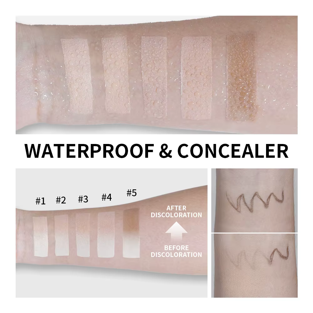 Lakerain Blanc couverture crème bâton conception à double extrémité fond de teint imperméable couverture voyage Bronze fond de teint crémeux maquillage naturel
