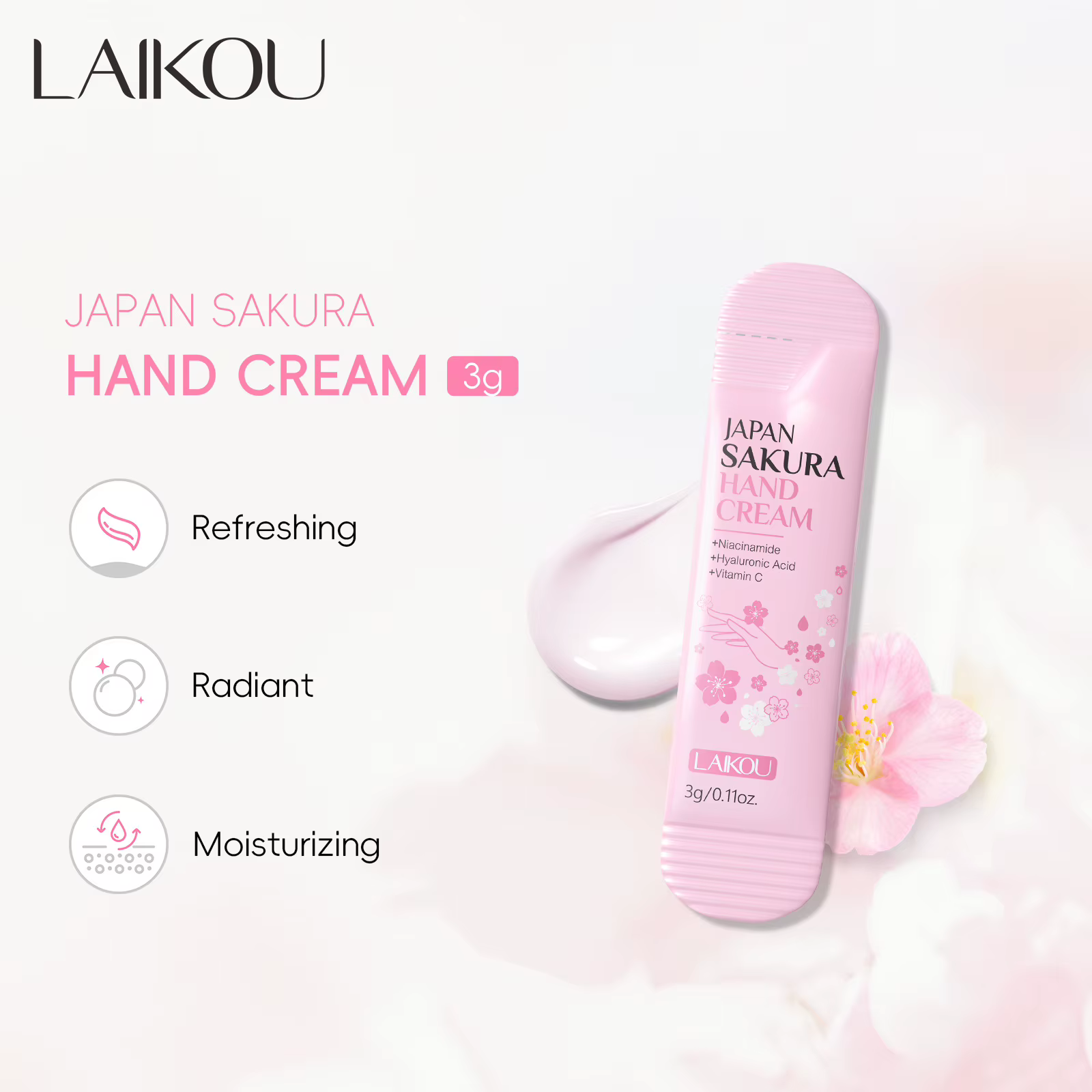 Crème pour les mains LAIKOU à la fleur de cerisier