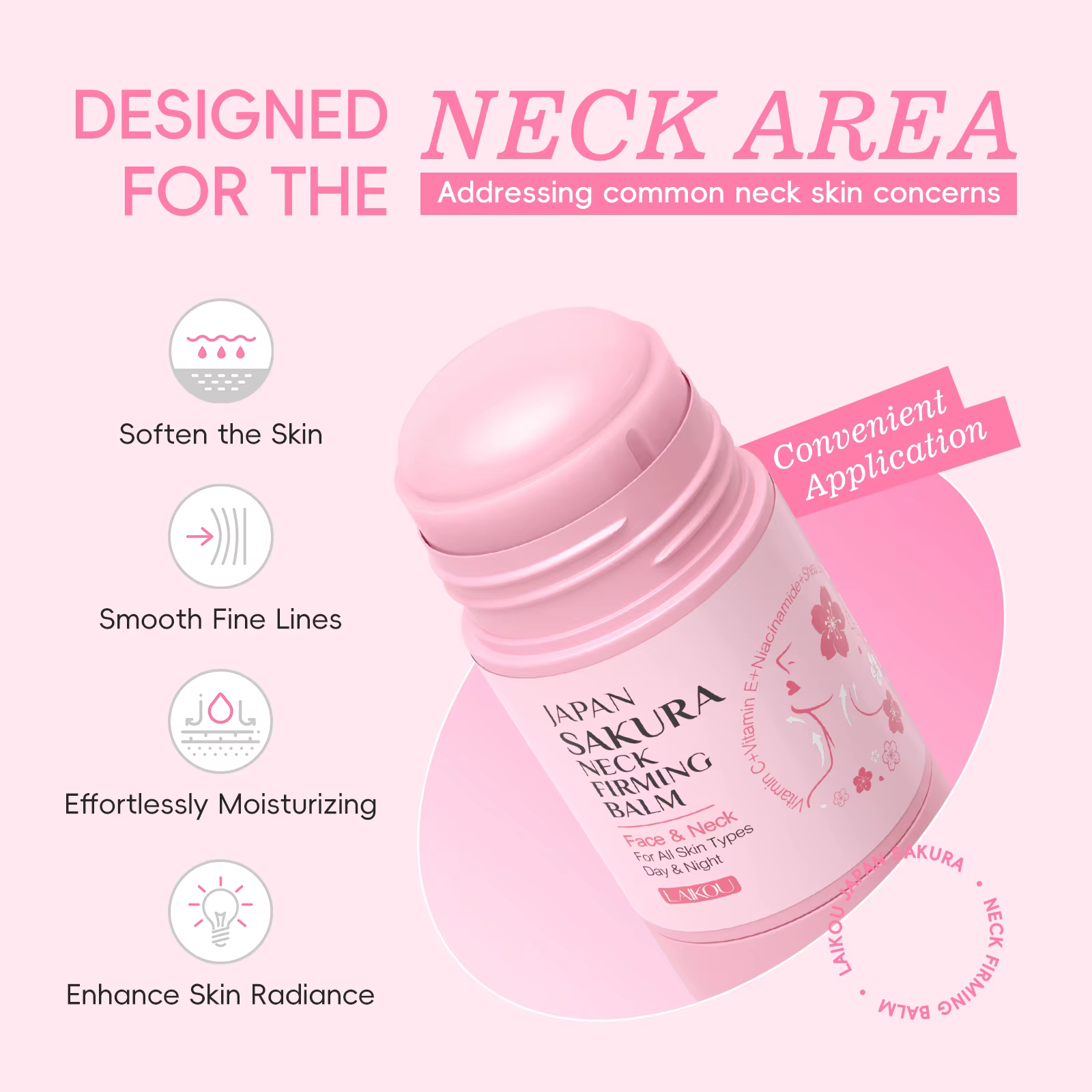 LAIKOU japon Sakura baume pour le cou crème raffermissante hydratante