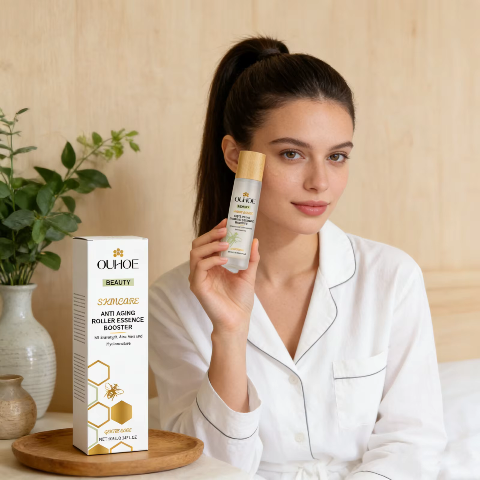 Sérum hydratant raffermissant de nuit en roll-on