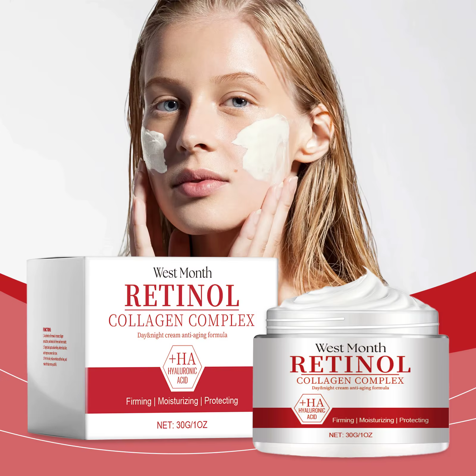 Crème hydratante au rétinol pour le visage