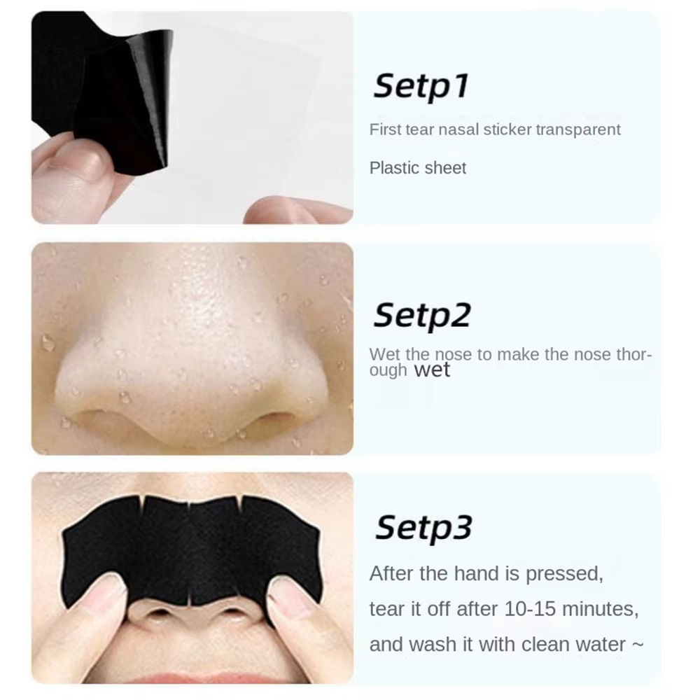 Nez points noirs dissolvant masque bandes nasales tête noire nez
