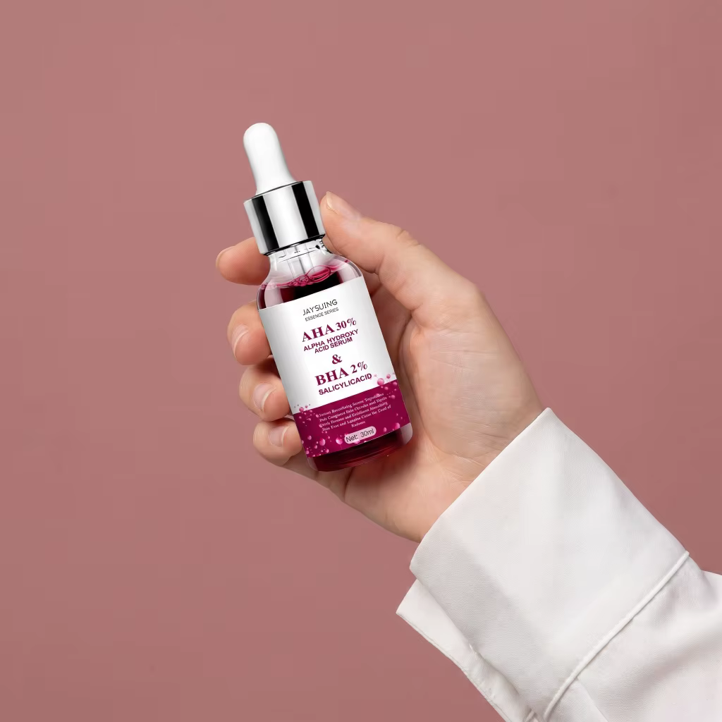 Sérum Resurfaçant 30% AHA BHA à l'Acide Glycolique – Purifie les Pores Obstrués, Lisse la Peau Terne, Apaise les Rougeurs à l'Aloe, Essence Exfoliante Douce