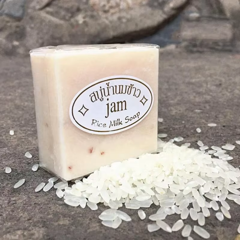 10 pièces savon au lait de riz thaïlandais 65g