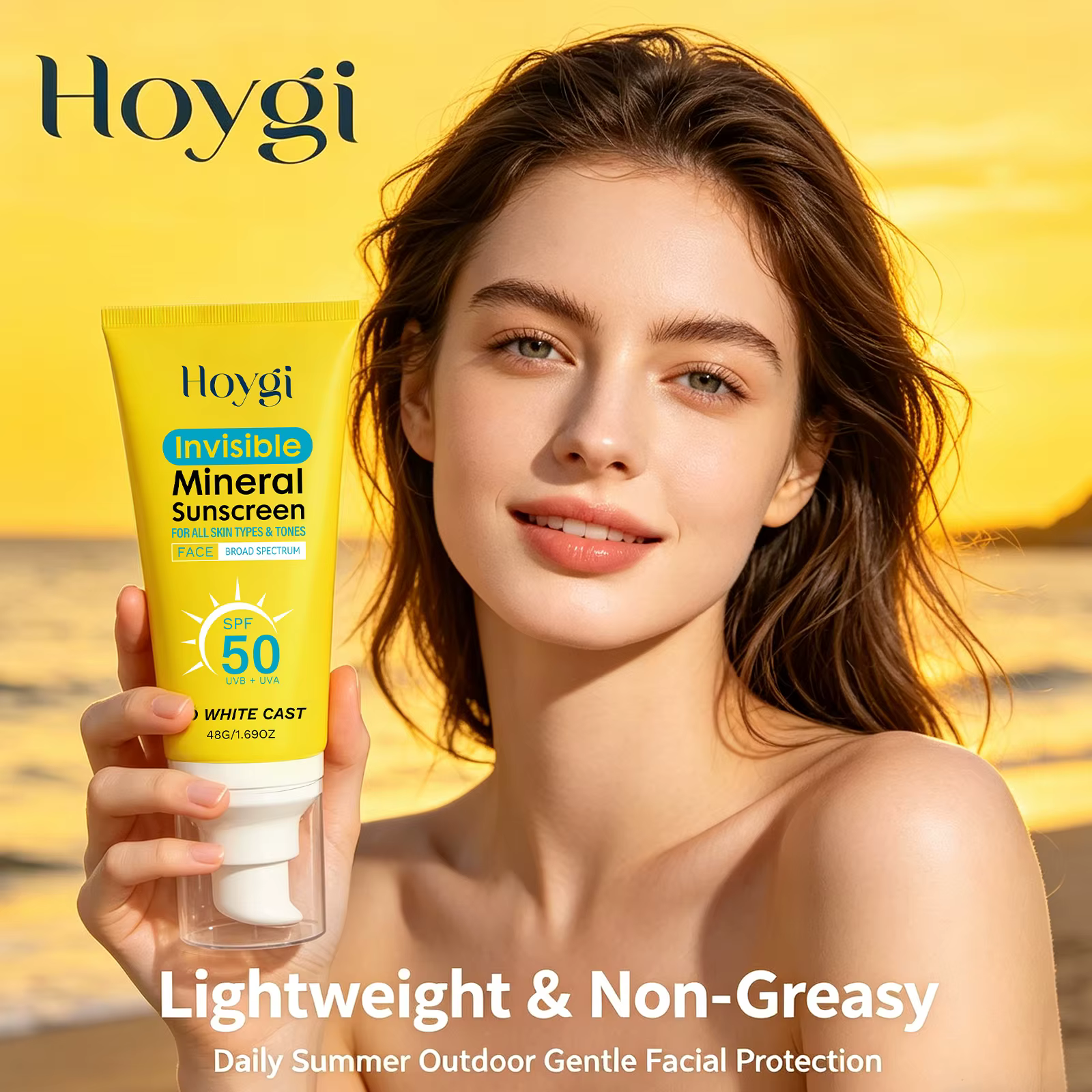 Crème solaire minérale SPF 50 sans traces blanches
