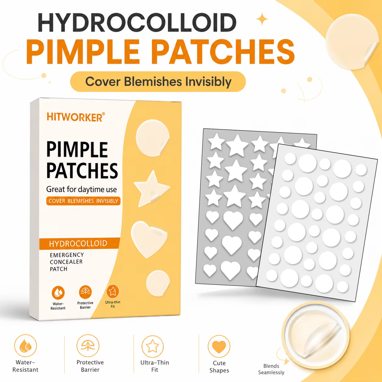 360 patchs anti-acné doux et discrets
