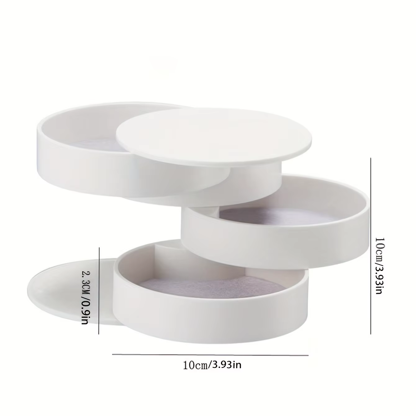Boîte de rangement de bureau multicouche rotative, accessoires pour cheveux, boîte de maquillage pour bijoux avec couvercle, boîte à bijoux anti-poussière, boîte de rangement pour bijoux