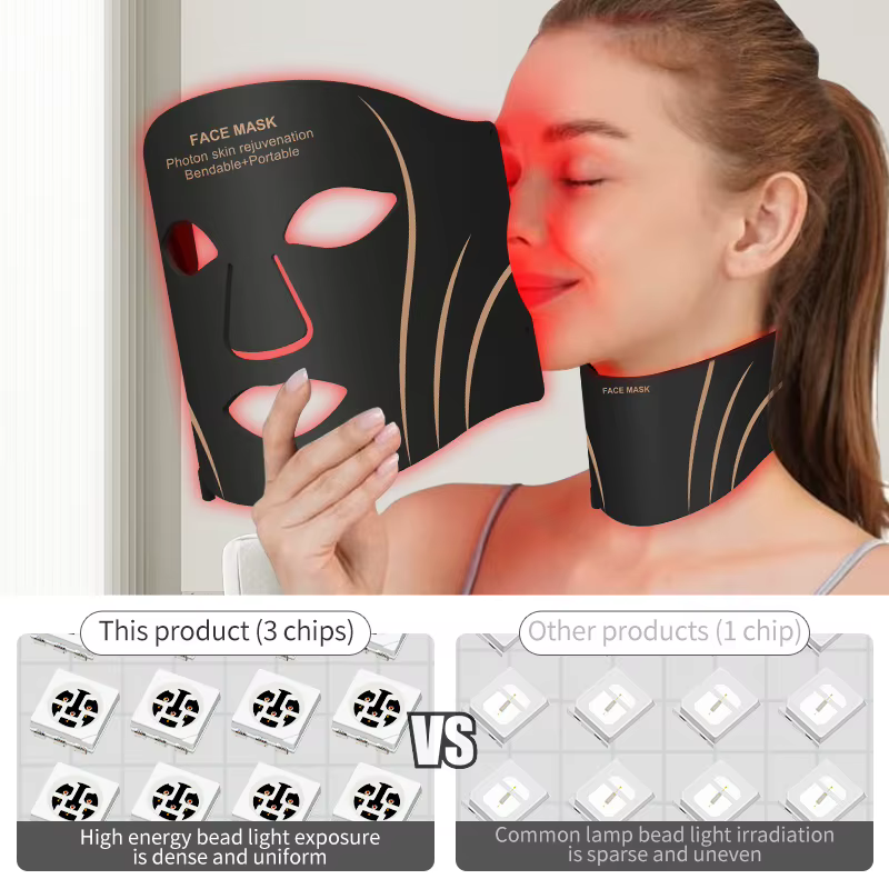 Masque LED pour le visage et le cou