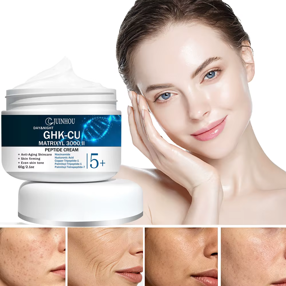 Crème Visage Hydratation Intense JUINHOU au Tripeptide de Cuivre & Matrixyl 3000 II – Répare la Barrière Cutanée et Illumine le Teint