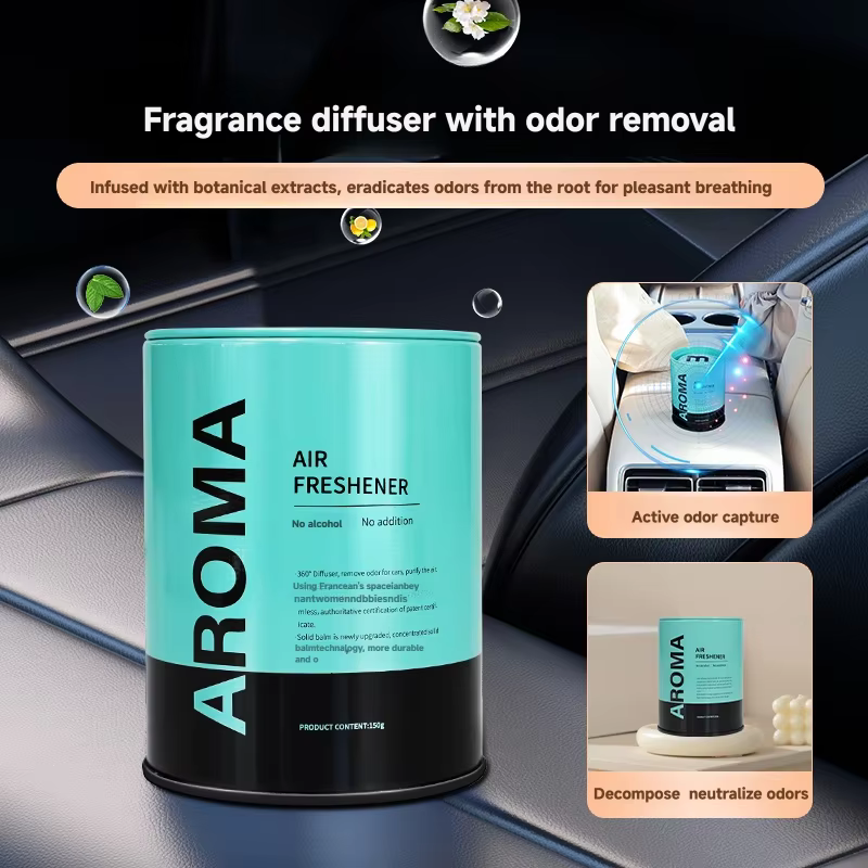 1pc Crème solide désodorisante d'aromathérapie automobile avancée, laisse un parfum longue durée et élimine les odeurs dans les voitures et les maisons