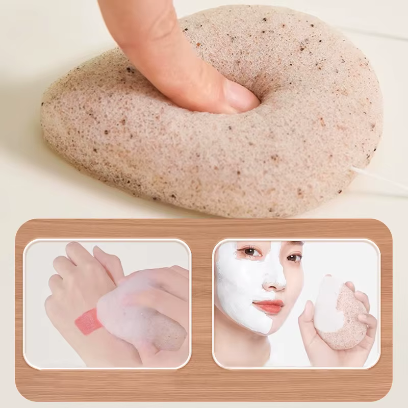 Éponge de maquillage Konjac naturelle, accessoire de nettoyage du visage