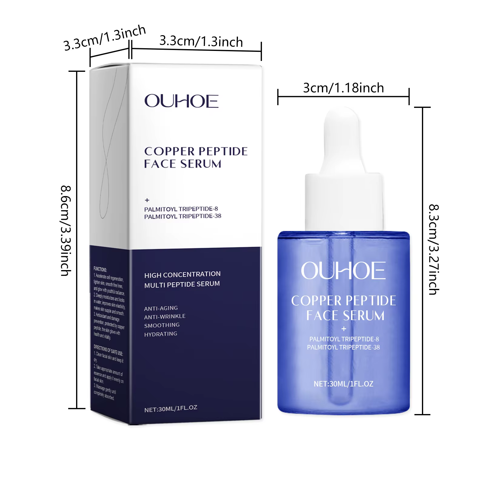 Sérum pour le visage au Peptide de cuivre