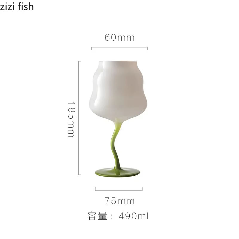Tasse en verre à pieds hauts de Style crème, verre à vin rouge coloré créatif, verres à vin, verres à Cocktail, récipient d'alcool, articles pour boissons à domicile