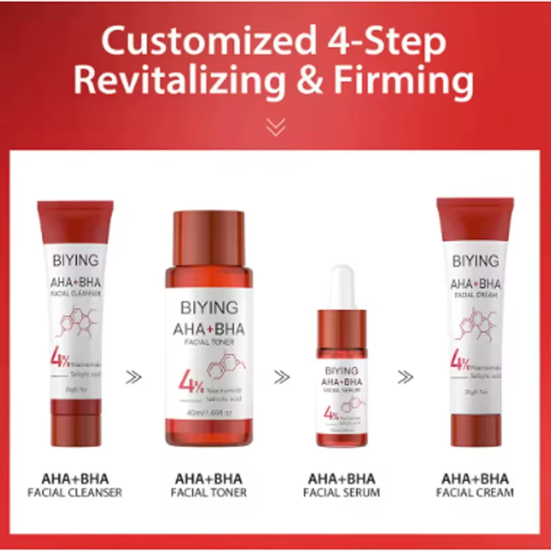 AHA + BHA série peau nettoyant pour le visage crème sérum Toner hydratant