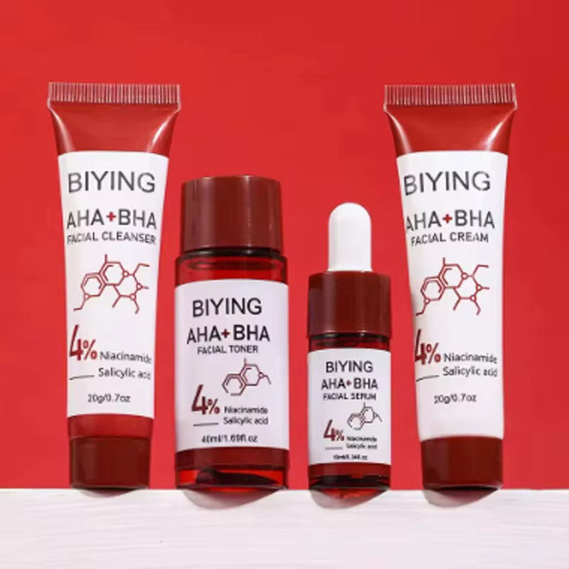 AHA + BHA série peau nettoyant pour le visage crème sérum Toner hydratant