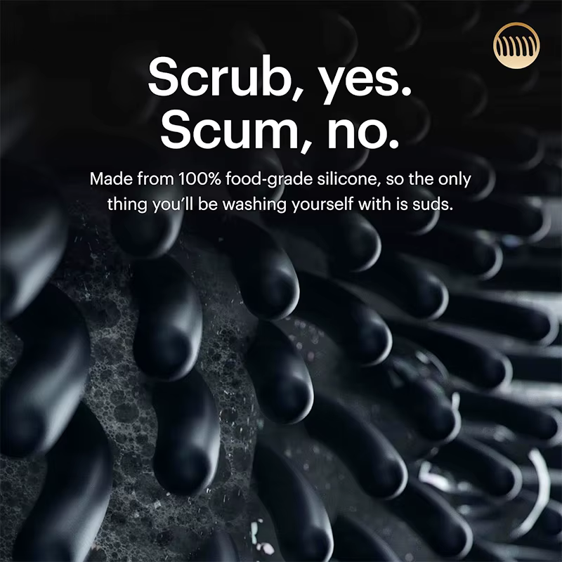 Brosse de douche exfoliante douce en silicone pour le corps