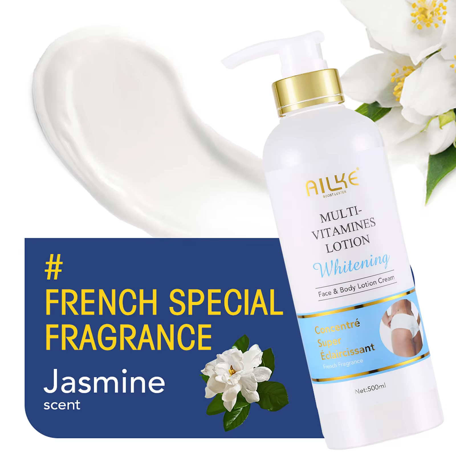 AILKE Lotion pour le corps blanchissante multi-vitamines avec vitamines
