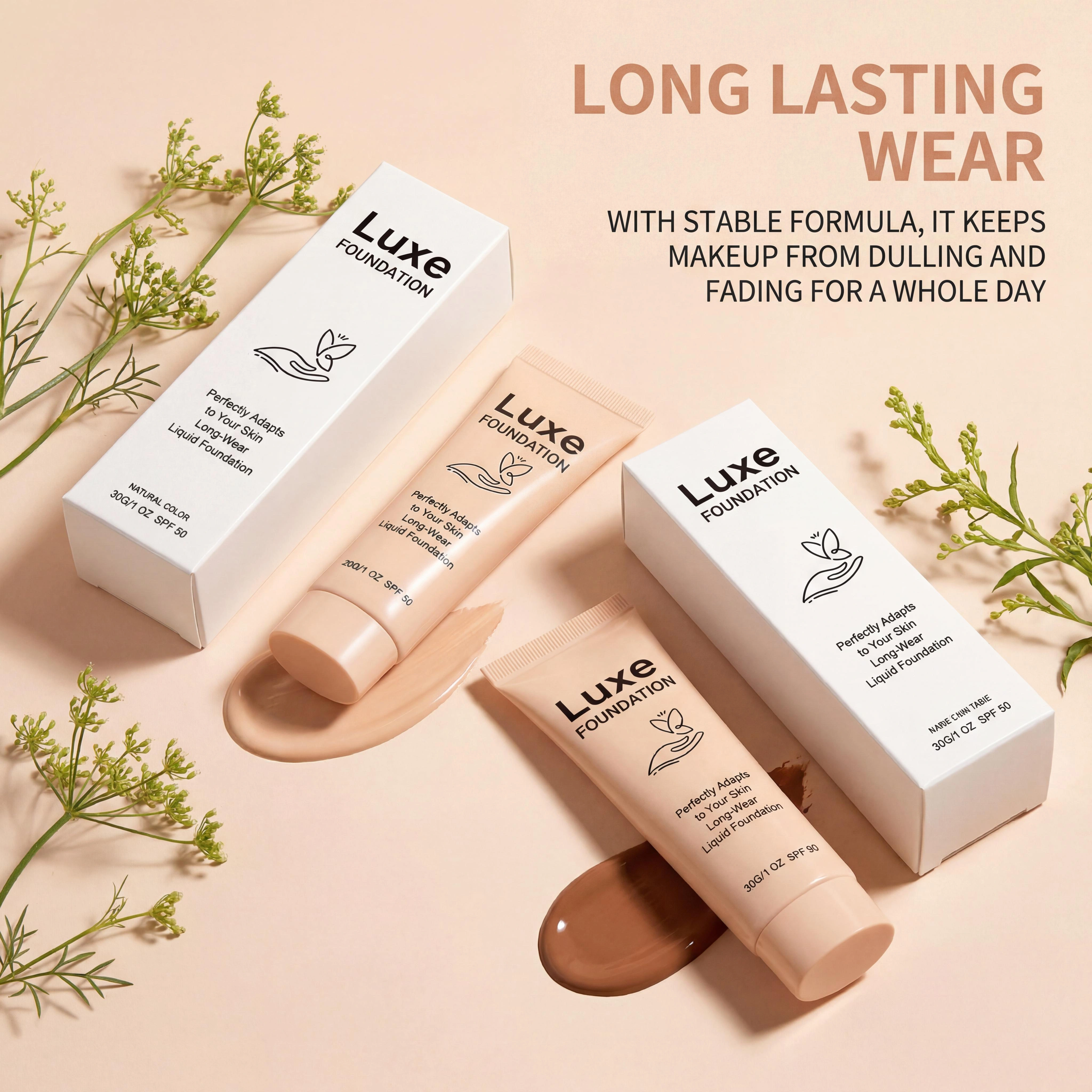 Fond de teint SPF 50 changeant de couleur