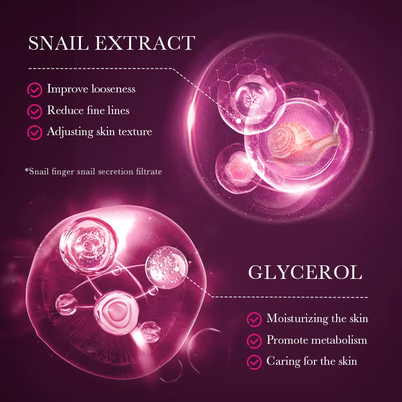 5 pièces SADOER escargot collagène masque Facial raffermissant hydratant éclaircissant