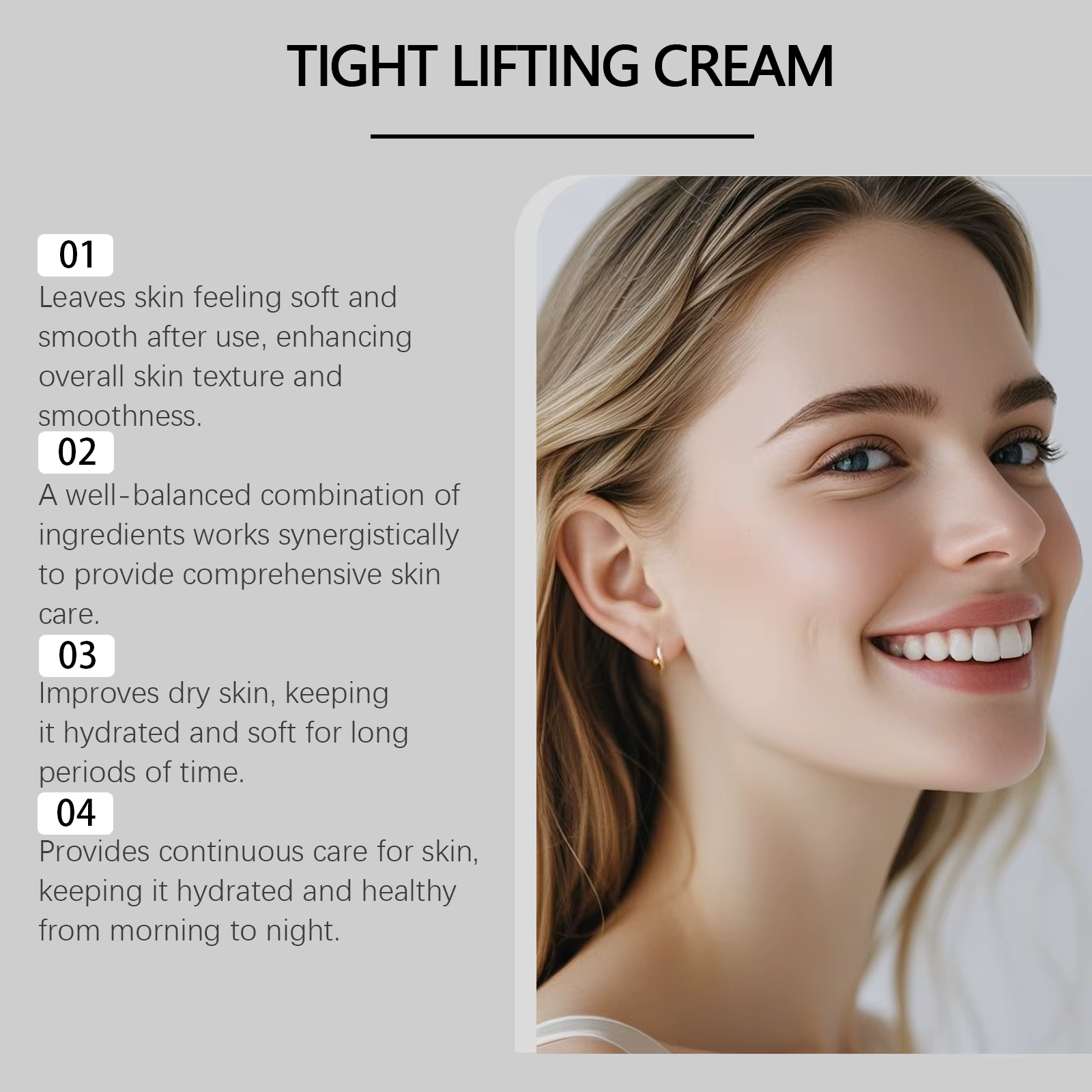 Crème hydratante pour le visage réduisant les rides