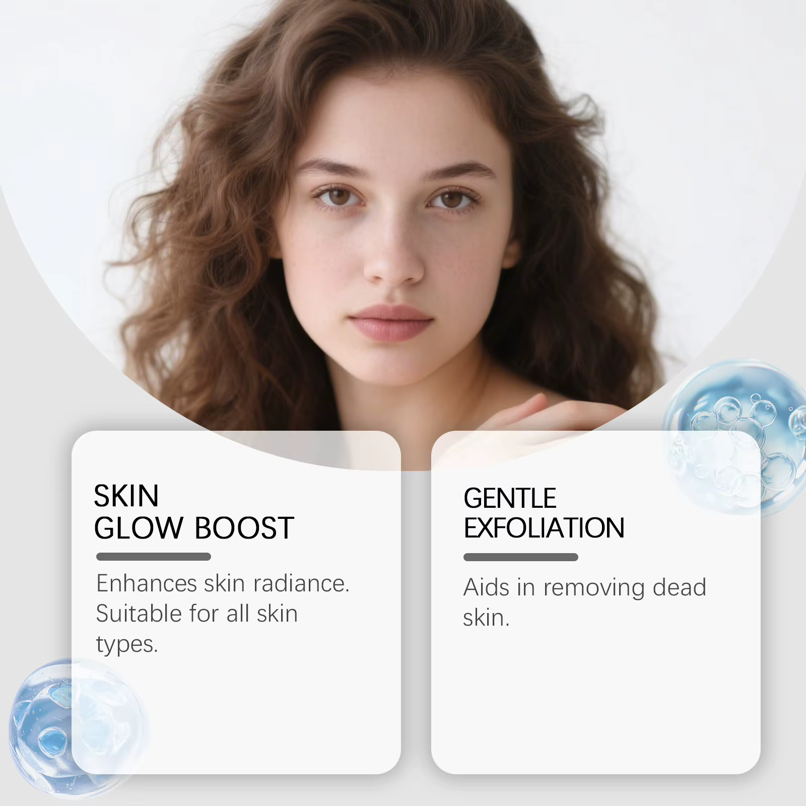 Tonique à l'acide glycolique 10% Clarifiant Élimination des peaux mortes Unification du teint Exfoliation Anti-acné Nourrissant Hydratant Sérum pour le visage