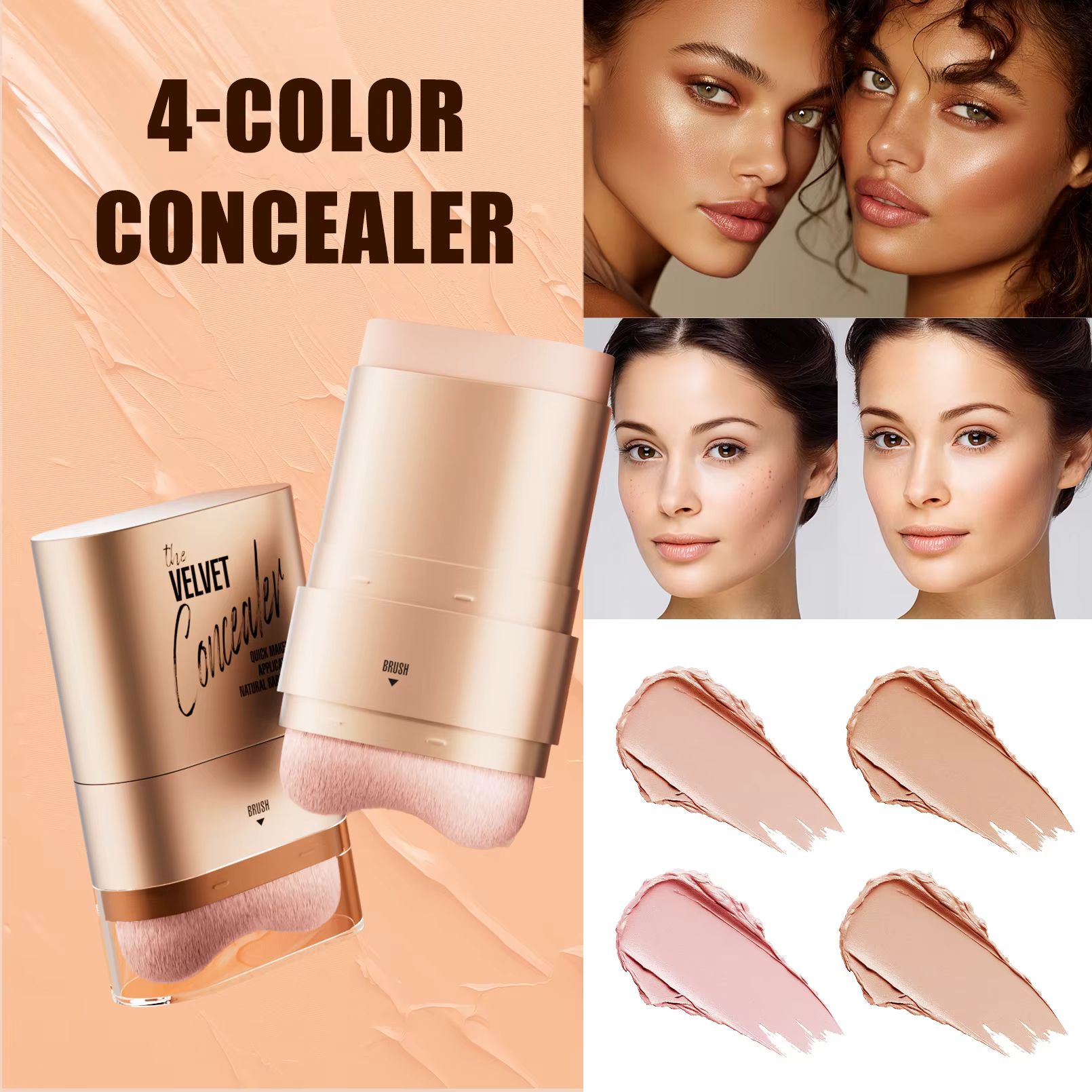 Correcteur quatre couleurs pour couvrir les cernes