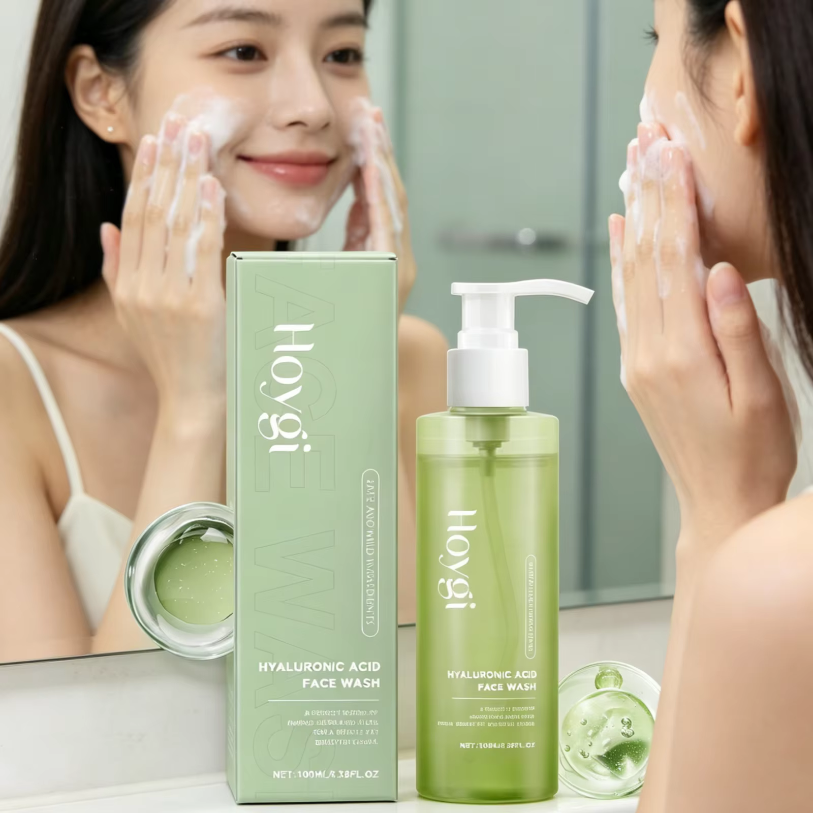 Gel Nettoyant Visage Hoygi à l'Acide Hyaluronique : Nettoyage Puissant