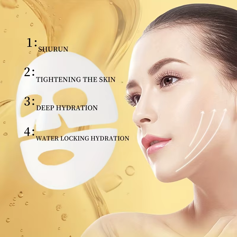1 boîte*5 masques pour le visage au collagène blanc et jaune
