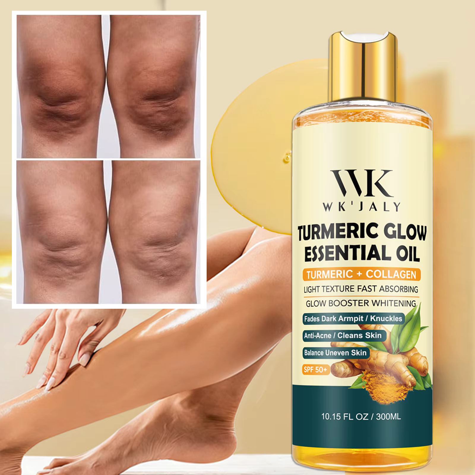 WK JALY Huile essentielle blanchissante au curcuma