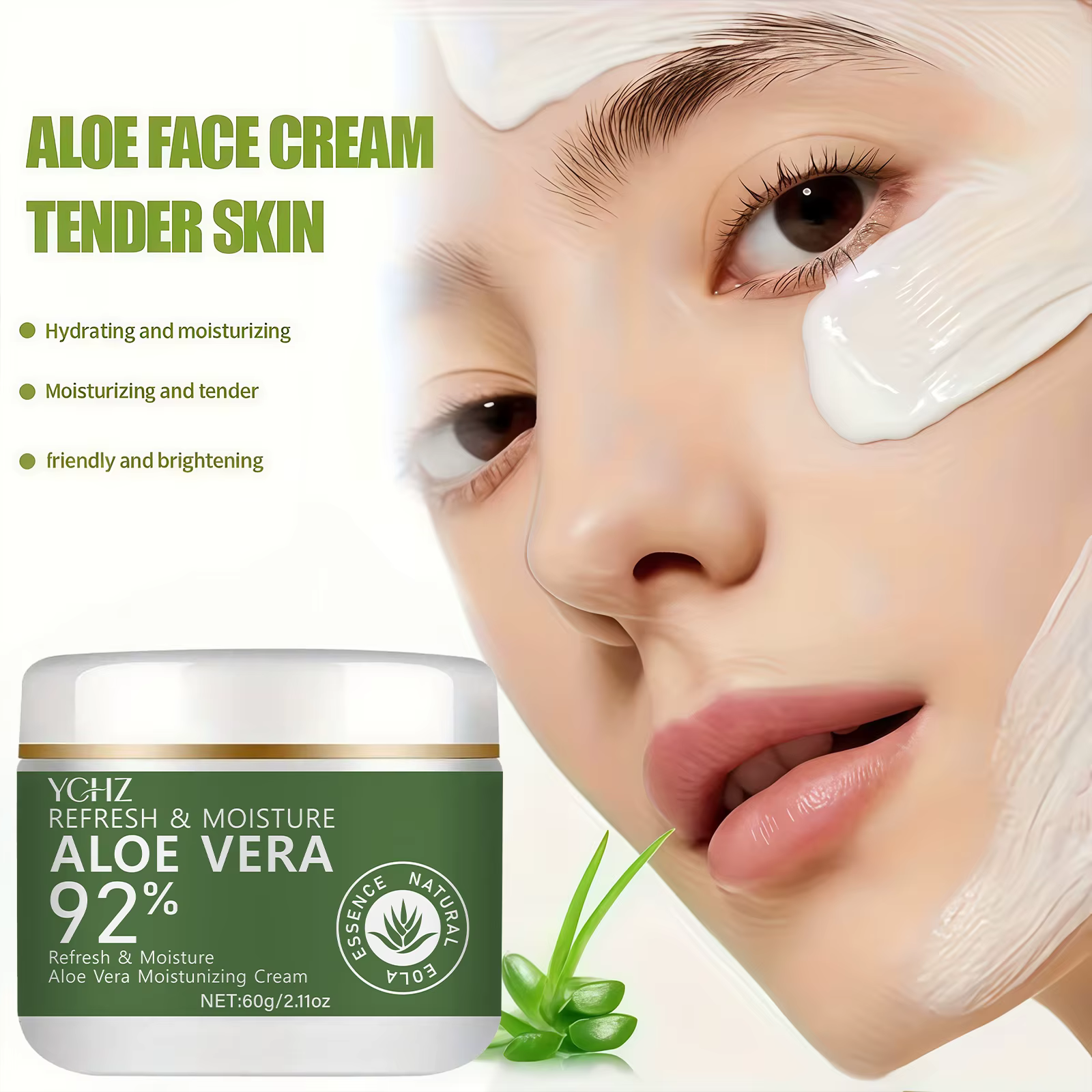 Crème à l'aloe vera à 98%