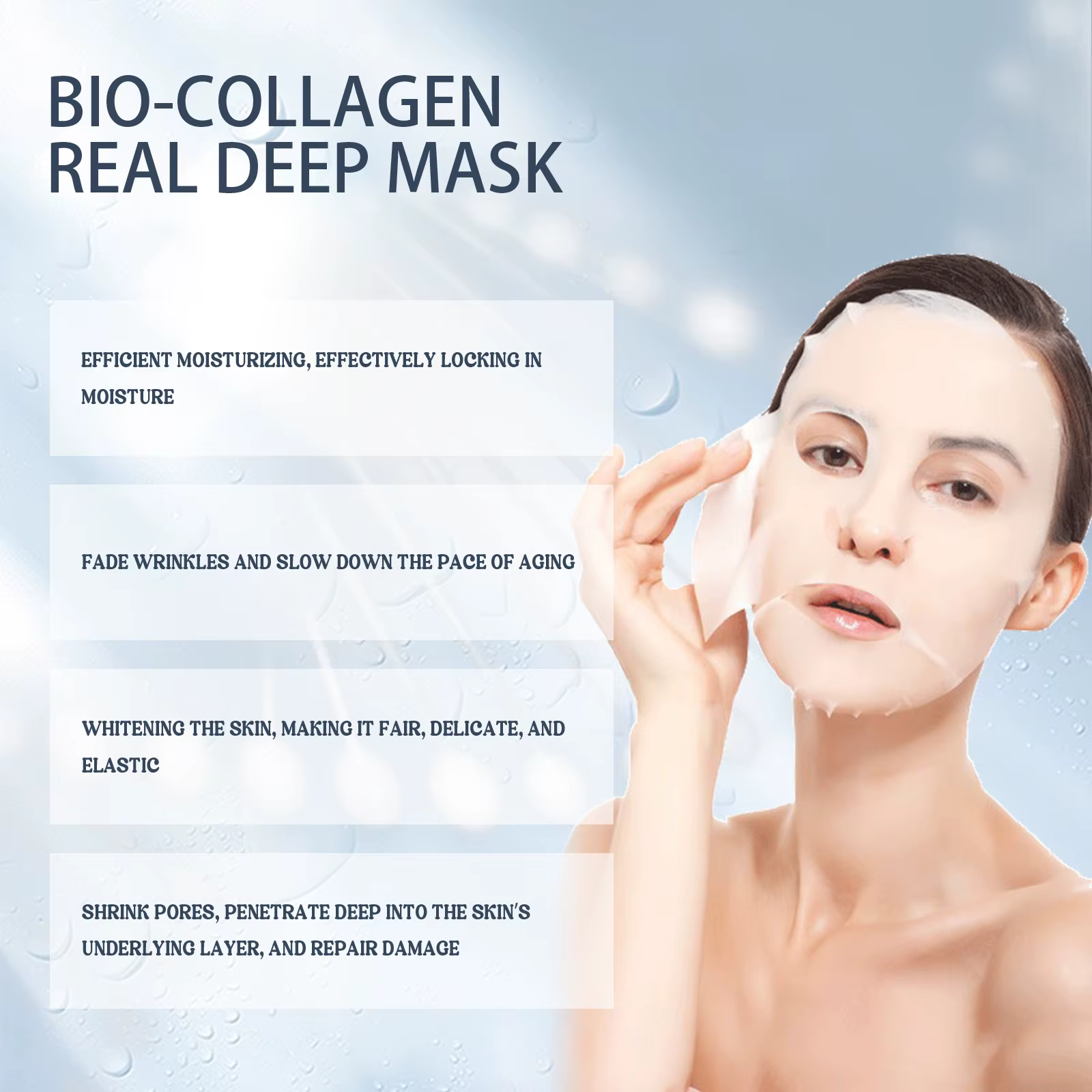 Masque facial au collagène Bio