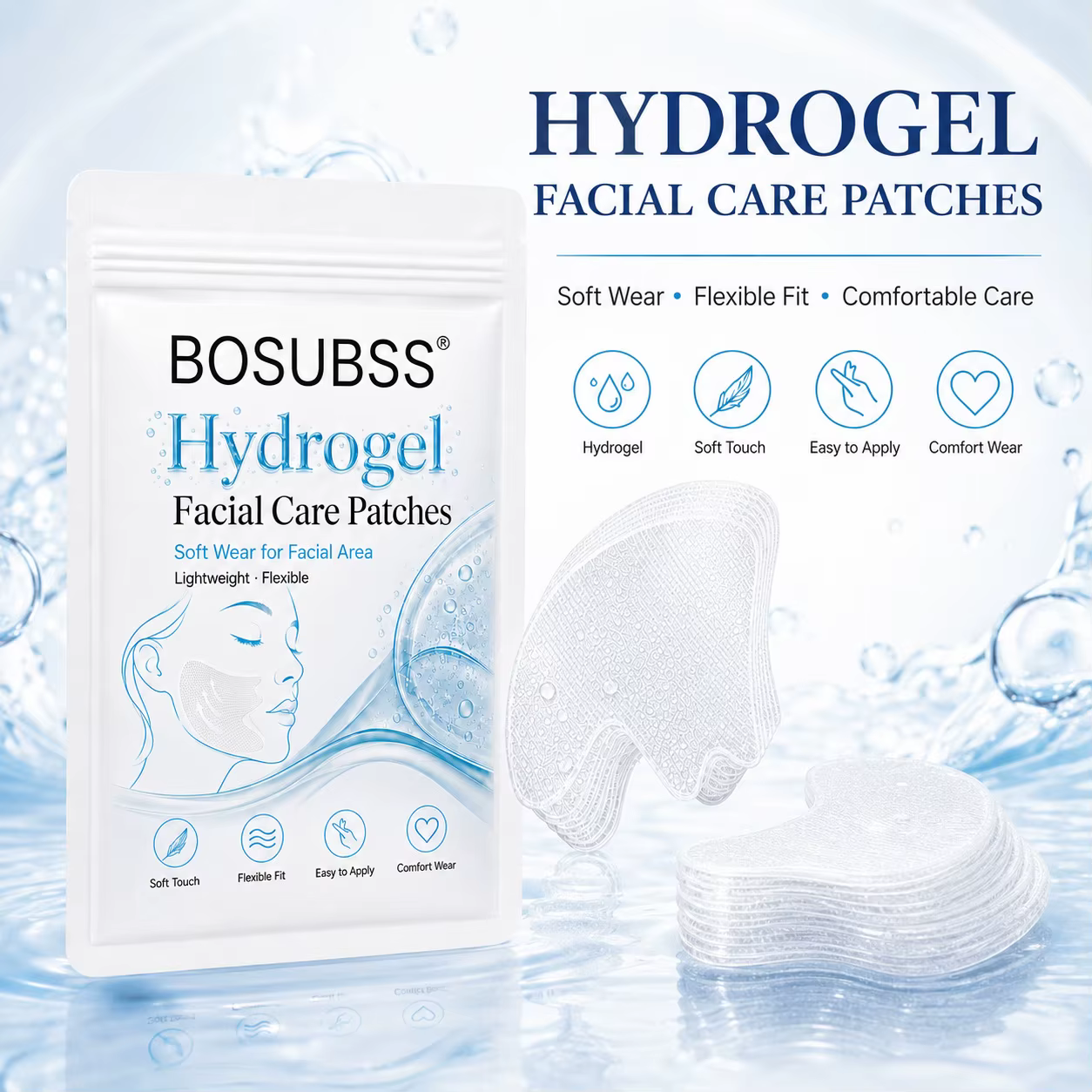 1 Paire de Patchs Hydrogel pour le Soin du Visage