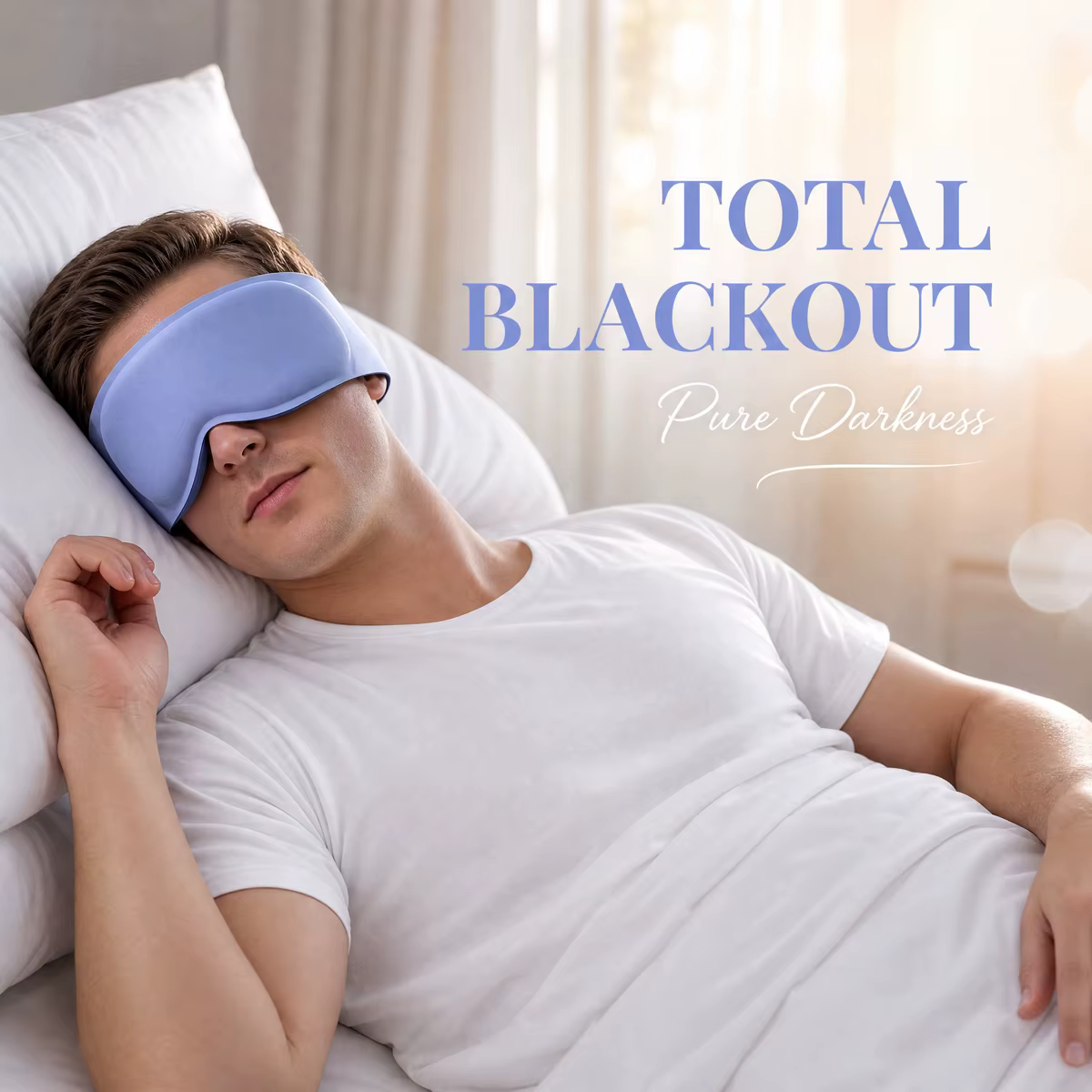 Masque de sommeil, design 3D avec billes de gravité intégrées
