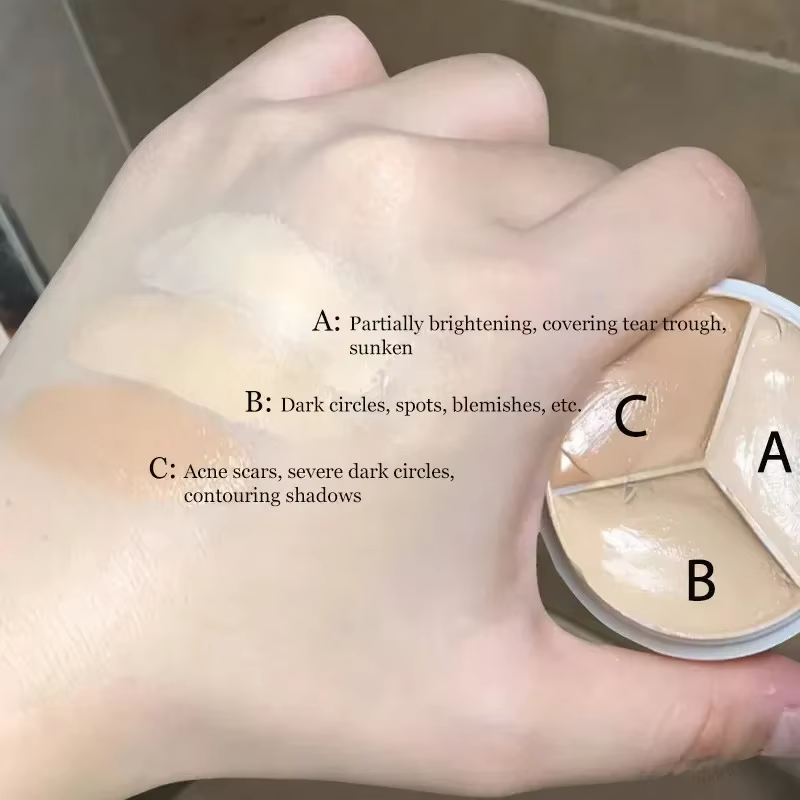 Palette de crème correctrice pour le visage