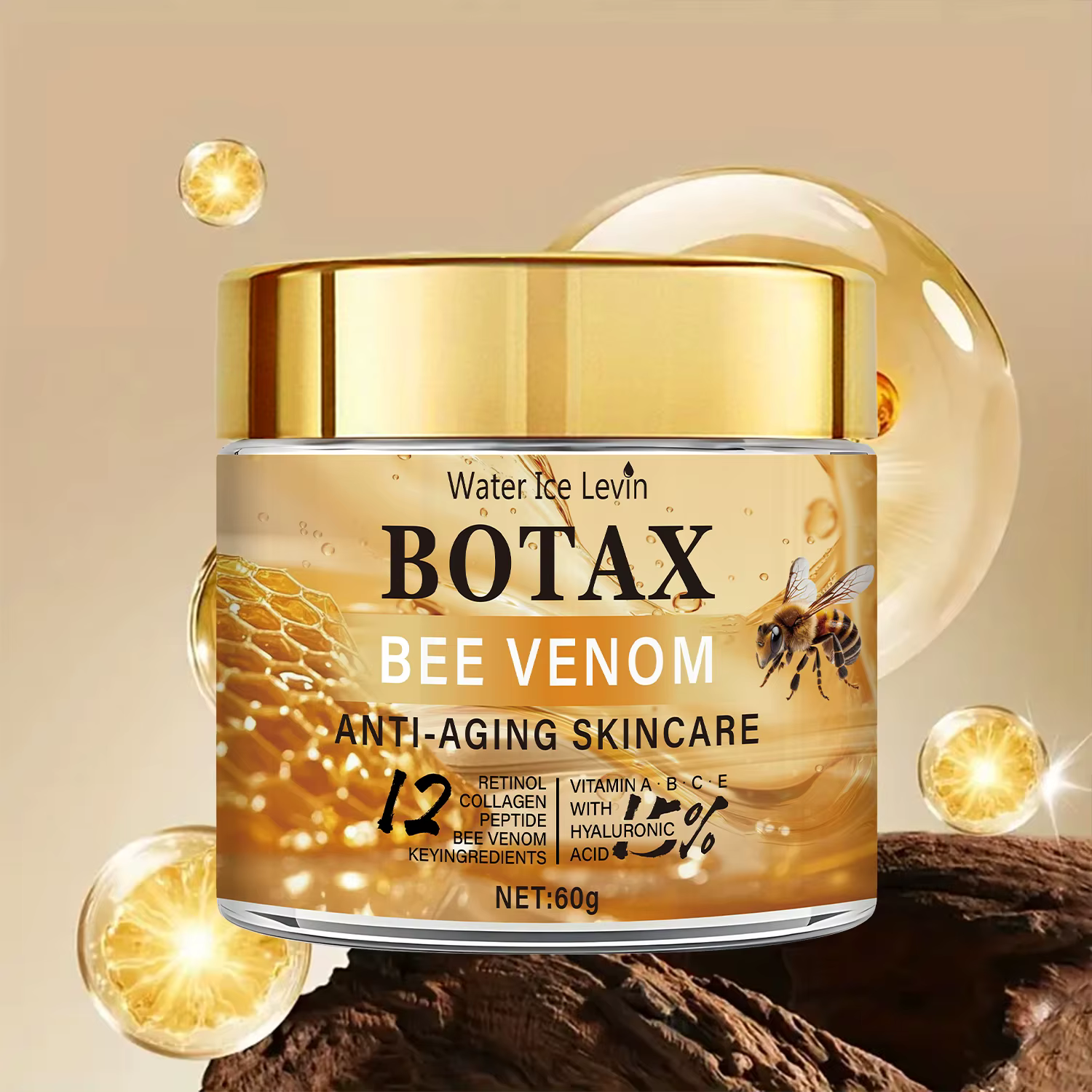 Crème Visage aux Peptides et Venin d'Abeille - Hydratation Repulpante