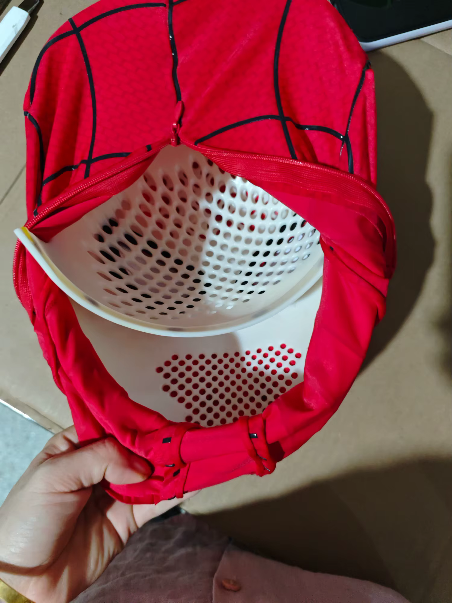 Nouvelle Masque Spider-Man Quatre en un, Version Tom Holland, Réplique Filmique Faite à la Main, Rouge et Noir, pour Adulte, Cosplay, Accessoire de Collection
