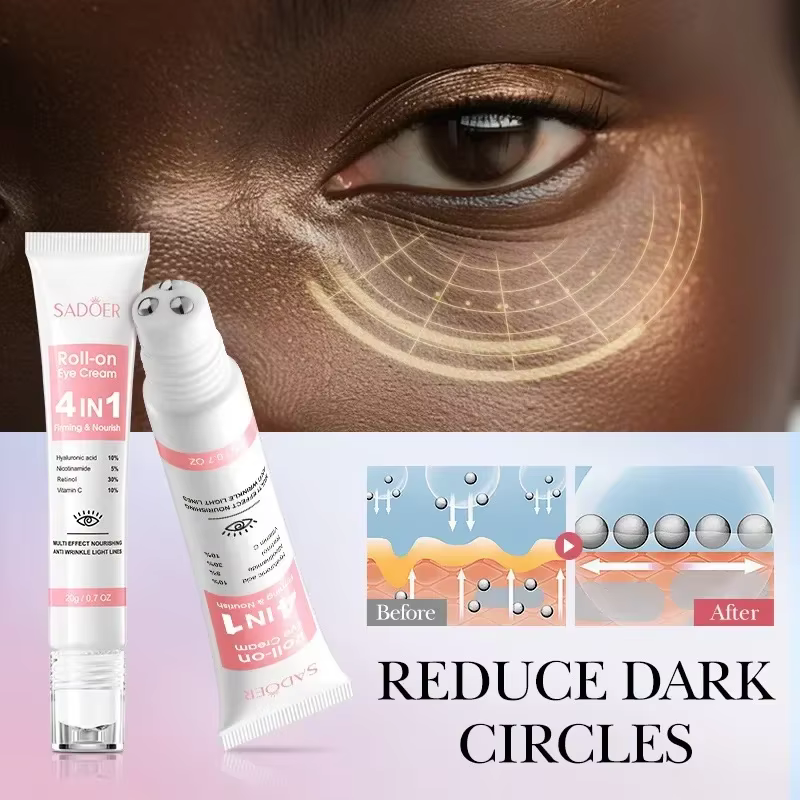 SADOER 4in1 crème hydratante à rouler pour les yeux Anti cernes sacs