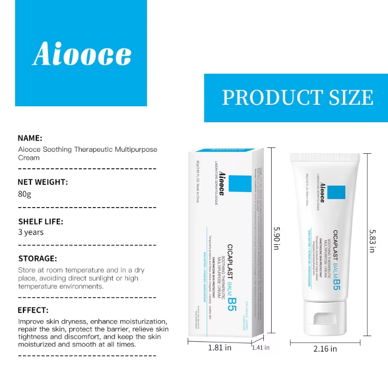 Crème réparatrice de barrière à la vitamine B5 80g, hydratant à la nicotinamide, soulage les rougeurs sèches et sensibles, non irritant, soin du visage quotidien