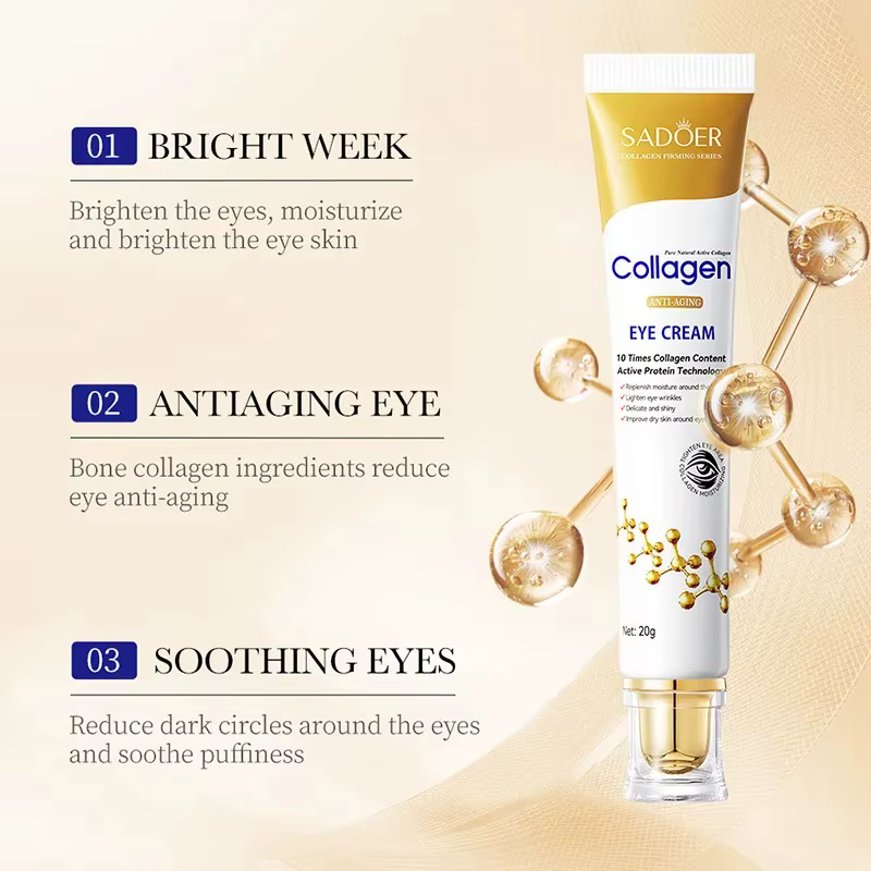SADOER collagène crème pour les yeux soin Anti cernes sacs