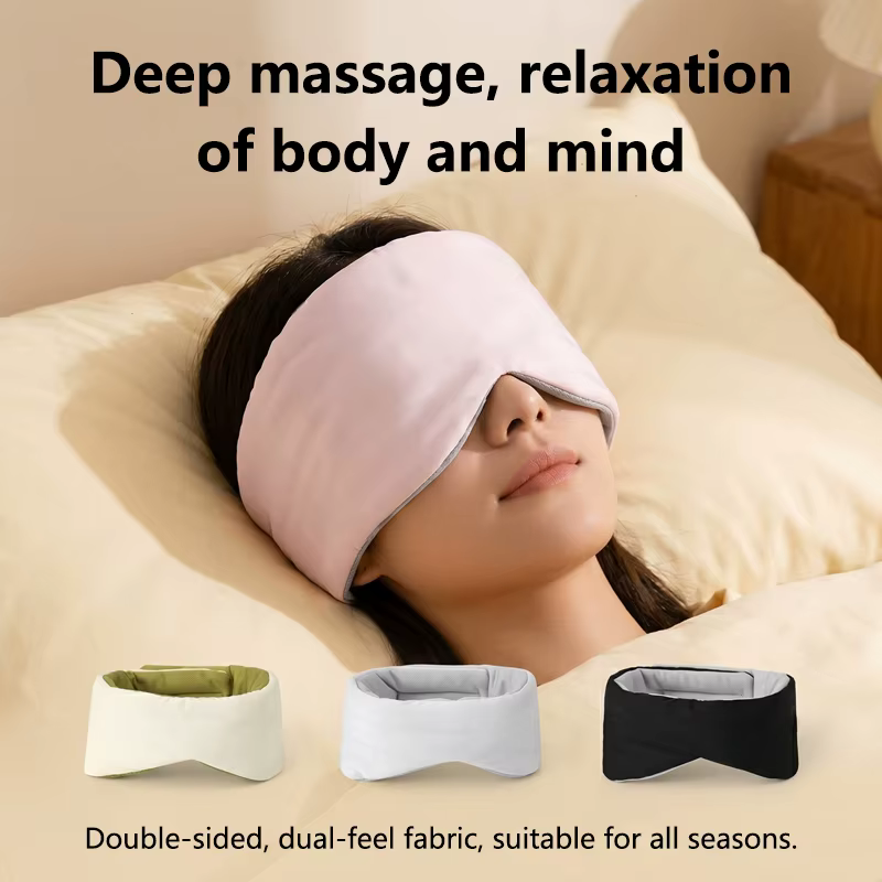 Masque oculaire ultra léger lesté par la gravité, double face, doux pour la peau, confortable, respirant pour dormir
