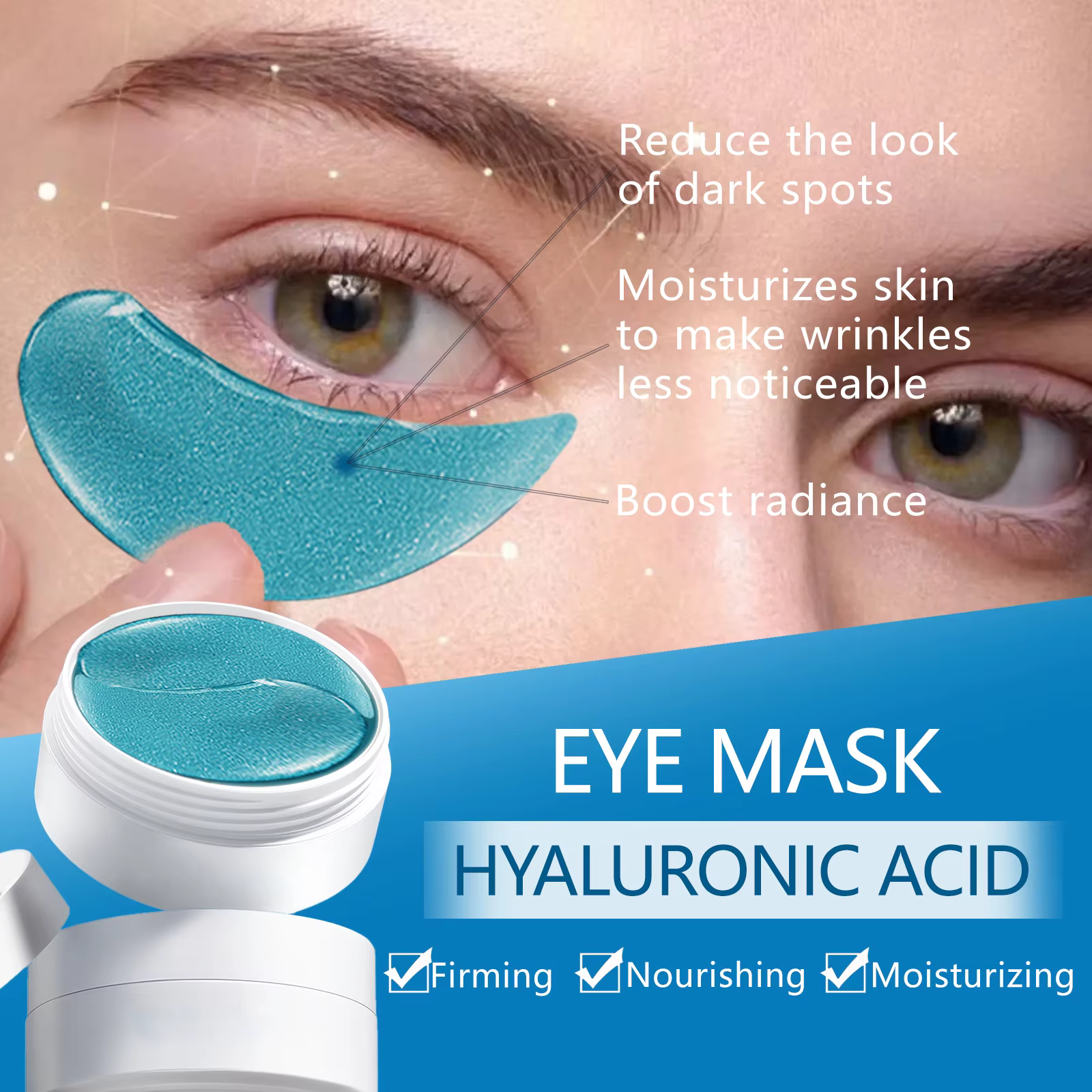 Masque pour les yeux à l'acide hyaluronique