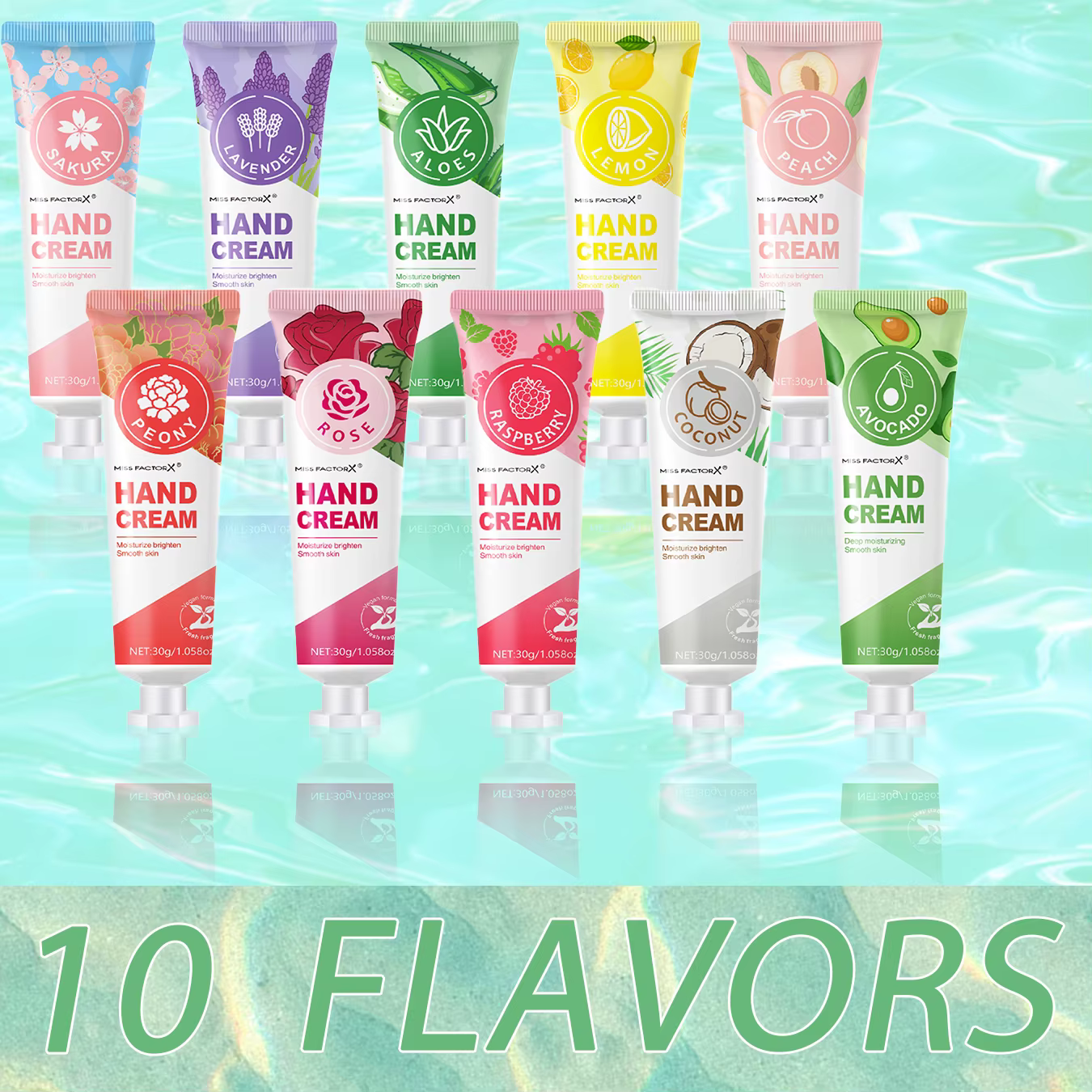 Crème pour les mains à l'essence de fruits et de plantes