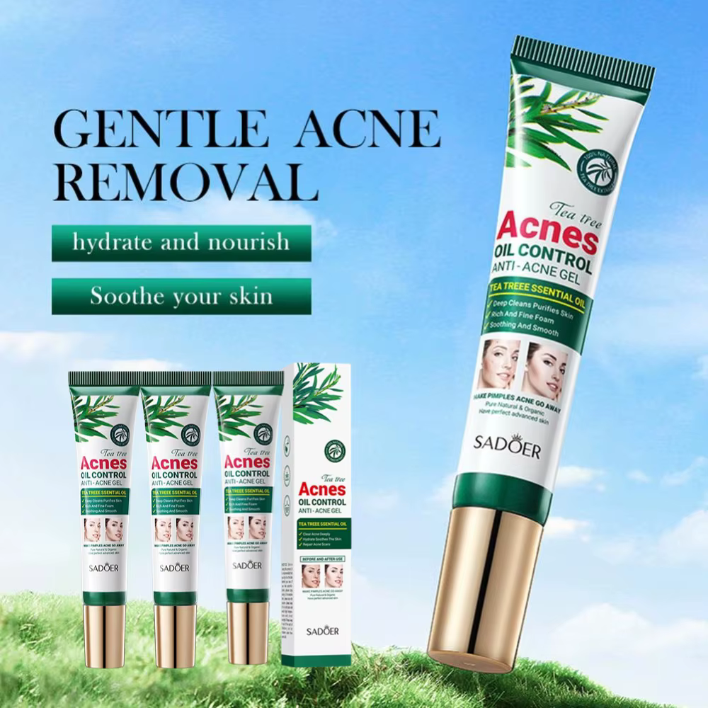 SADOER arbre à thé crème anti-acné contrôle de l'huile GEL