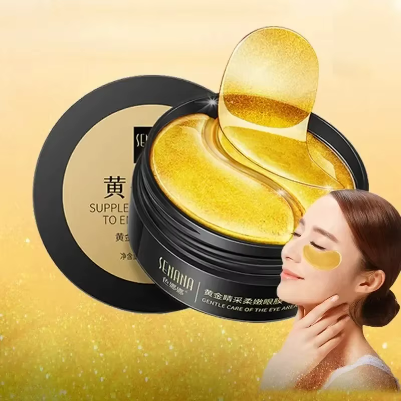 Masque pour les yeux hydratant doré