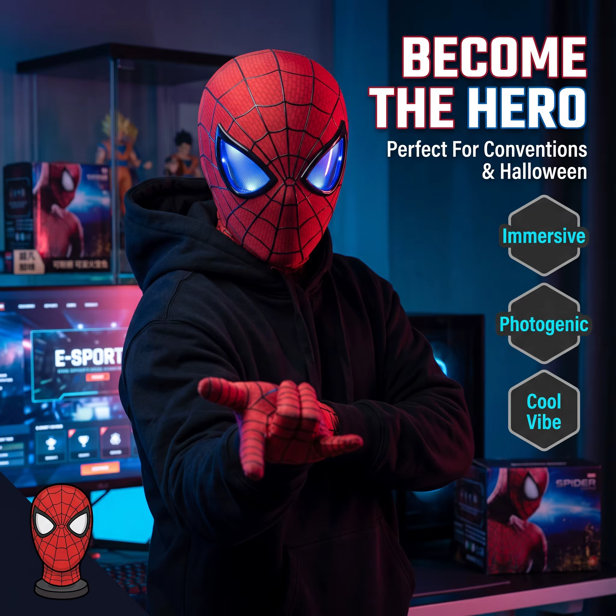 Nouveau masque artisanal de haute qualité de Spider-Man 2, version Spiderman Garfield de Peter Parker, pour Halloween, cadeau de Noël