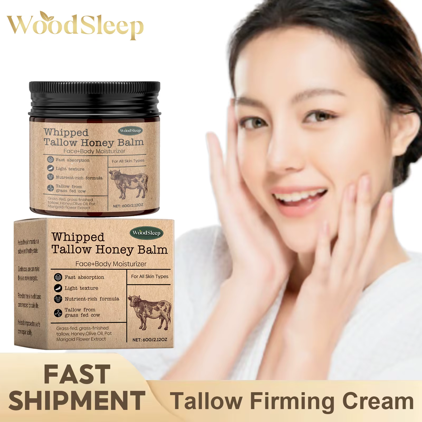 Crème fouettée pour le visage et le corps