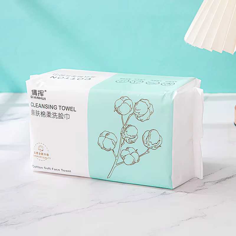 100 pièces naturel jetable visage serviette voyage nettoyage du visage humide et sec démaquillant perle coton doux maquillage non tissé serviette