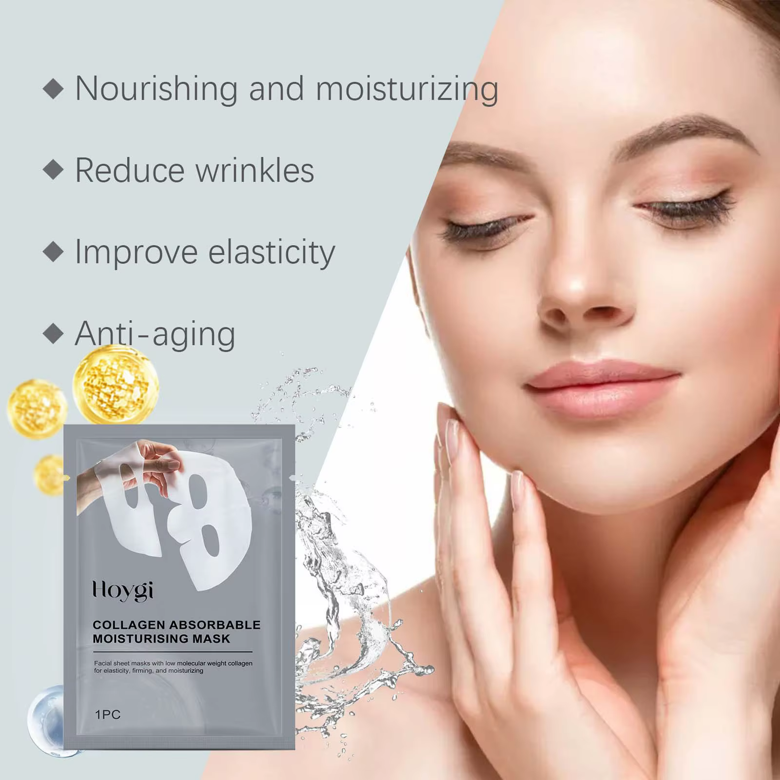 Masque facial au collagène